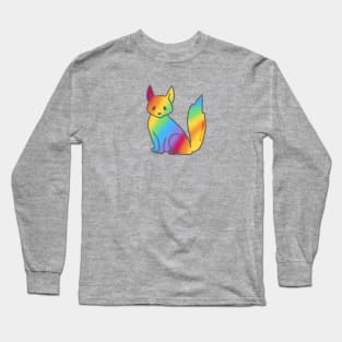 Rainbow Fox Long Sleeve T-Shirt